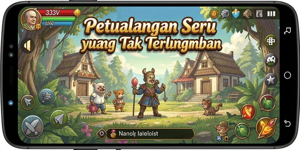 Tampilan gameplay seru dalam 333V yang penuh petualangan.