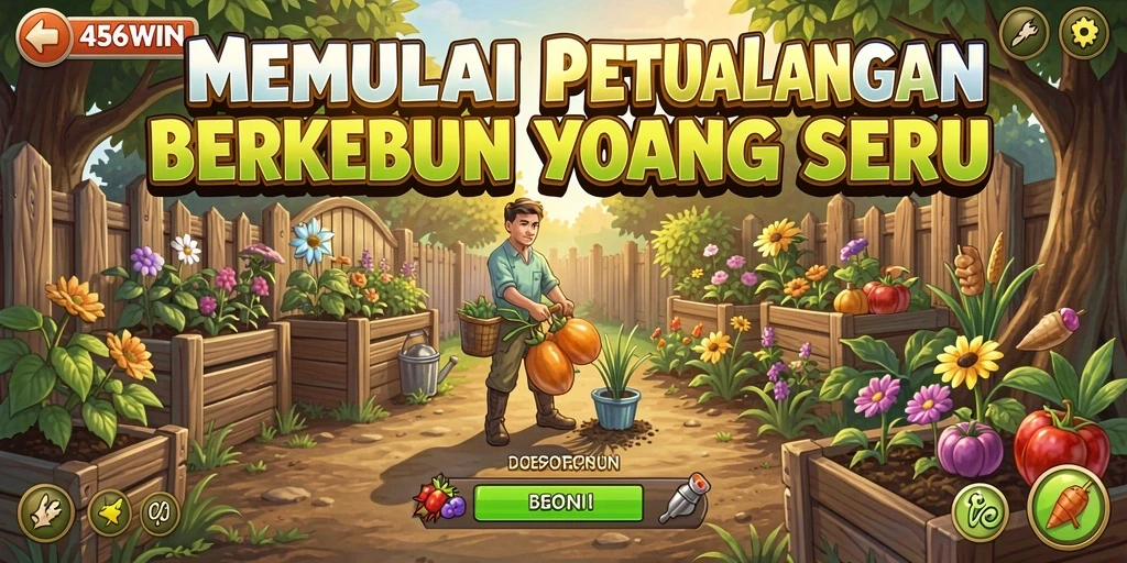 Screenshot yang menampilkan gameplay seru 456WIN saat berkebun.