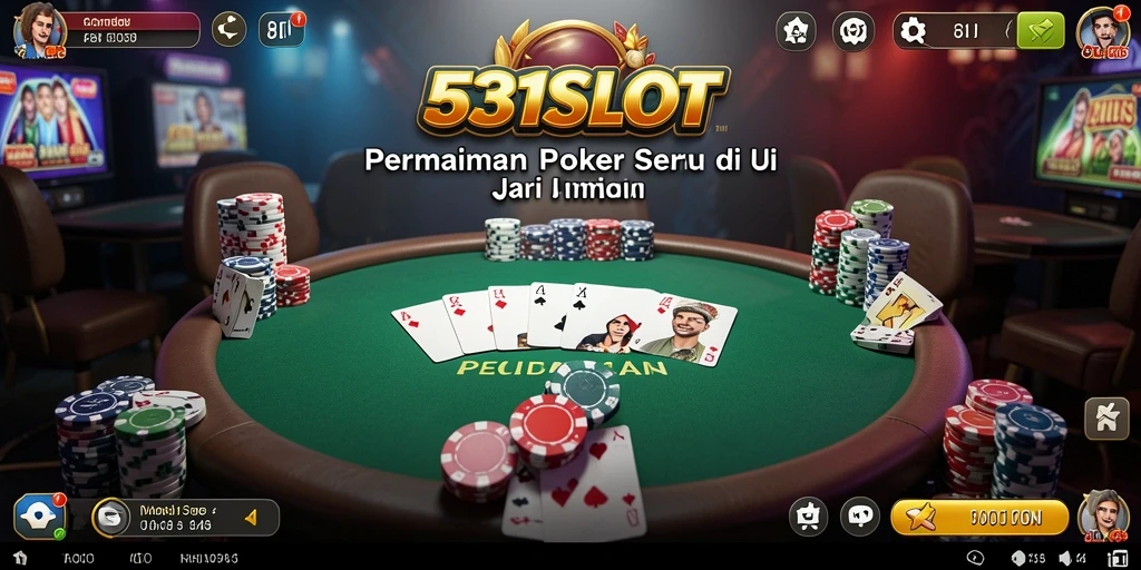 Tampilan gameplay menarik dari permainan poker 531SLOT.
