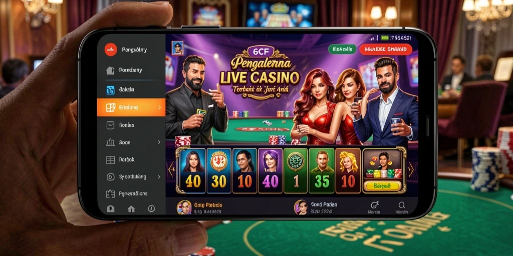 Tampilan gameplay Live Casino yang menarik di 6CF.