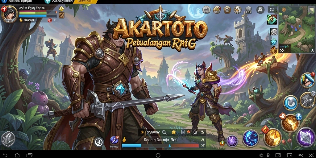 Menampilkan gameplay seru dan sinematik dari AKARTOTO RPG.