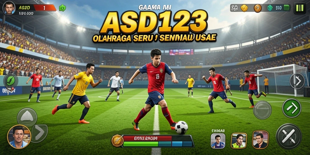 Tampilan gameplay seru dan mendebarkan di ASD123.