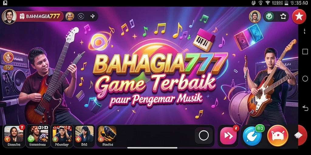 Screenshot gameplay BAHAGIA777 menampilkan momen bermain musik yang mengasyikkan.
