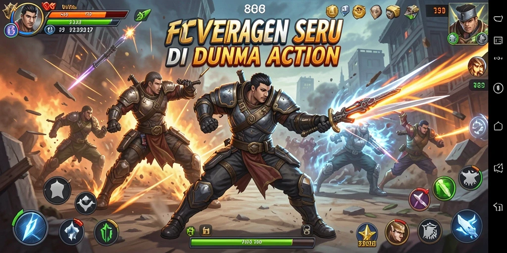 Screenshot gameplay CVG8888 yang menampilkan aksi seru dan karakter yang dinamis.