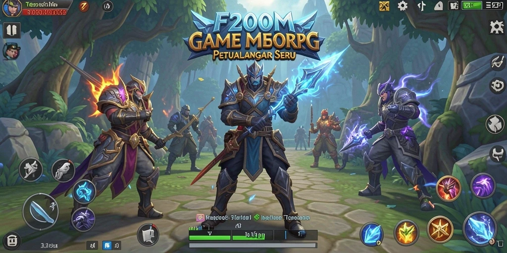 Tampilan gameplay seru dari F200M di dunia MMORPG yang menakjubkan.