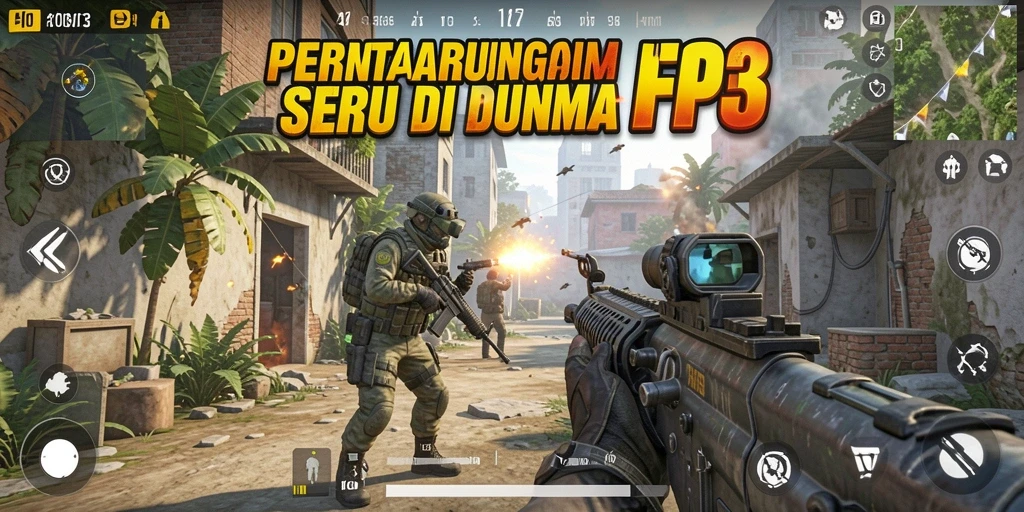Tampilan menarik dari gameplay HO3 dalam pertarungan FPS.