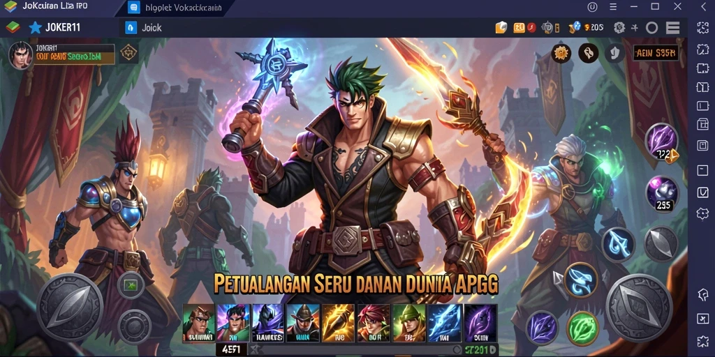 Menampilkan aksi seru dalam gameplay ARPG JOKER11.