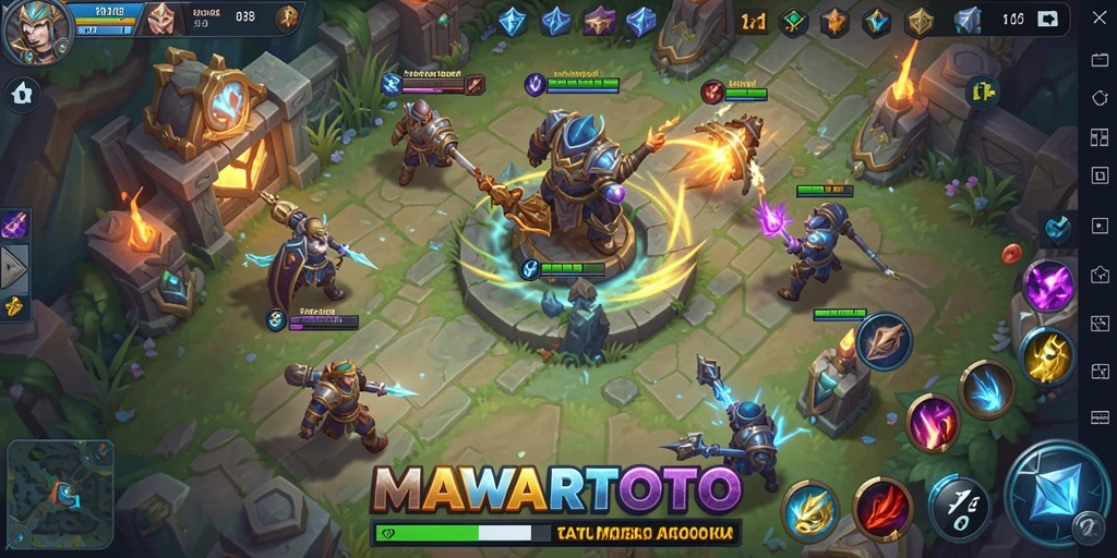 Tampilan gameplay seru dari MAWARTOTO di arena MOBA.