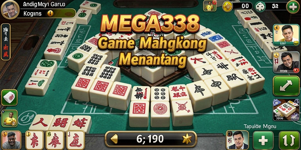 Tampilan gameplay Mahjong MEGA338 yang seru dan menantang.