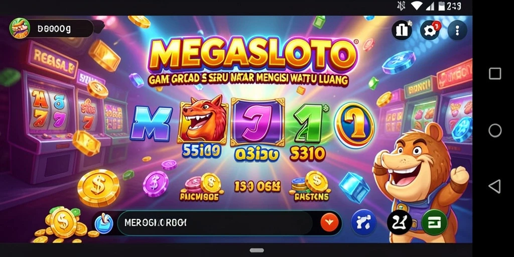 Screenshot gameplay MEGASLOTO yang menarik dan penuh tantangan.