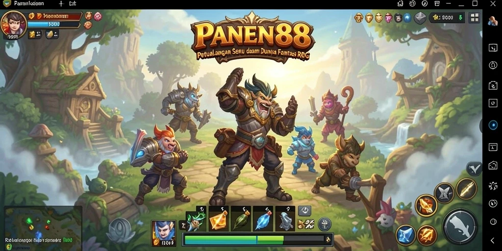 Tangkapan layar menampilkan momen pertarungan epik dalam PANEN88.