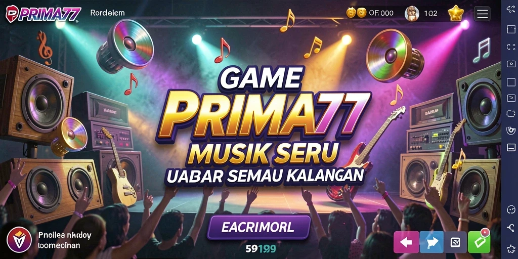 Tampilan gameplay seru dan penuh warna dari PRIMA77.