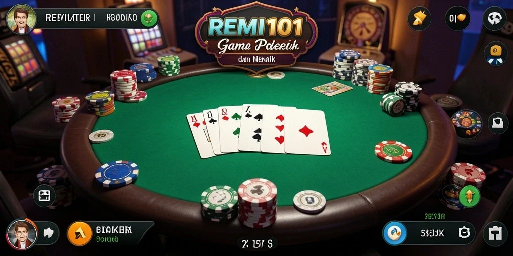 Gameplay seru dalam aplikasi Poker REMI101 yang memikat.