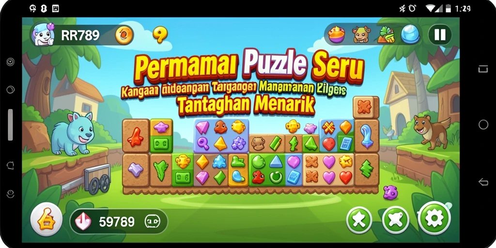 Screenshot gameplay RR789 yang menampilkan tantangan puzzle yang menarik.