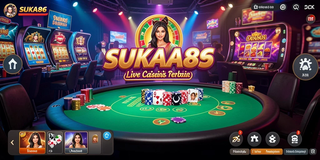 Tampilan gameplay langsung yang mendebarkan di SUKA86 Live Casino.