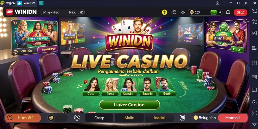 Tampilan gameplay Live Casino yang menarik dan interaktif.